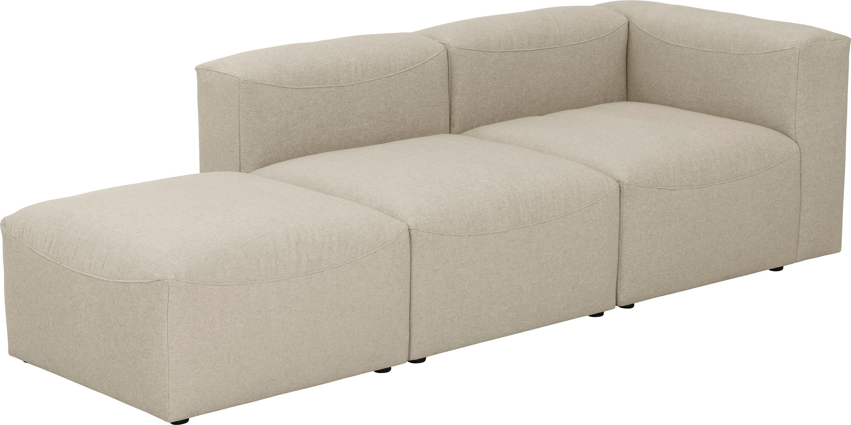 Sitz-Elementen, 3 06 Sofa-Set Lena, creme 3 Max 2-Sitzer Winzer® individuell Spar-Set Teile, kombinierbar aus