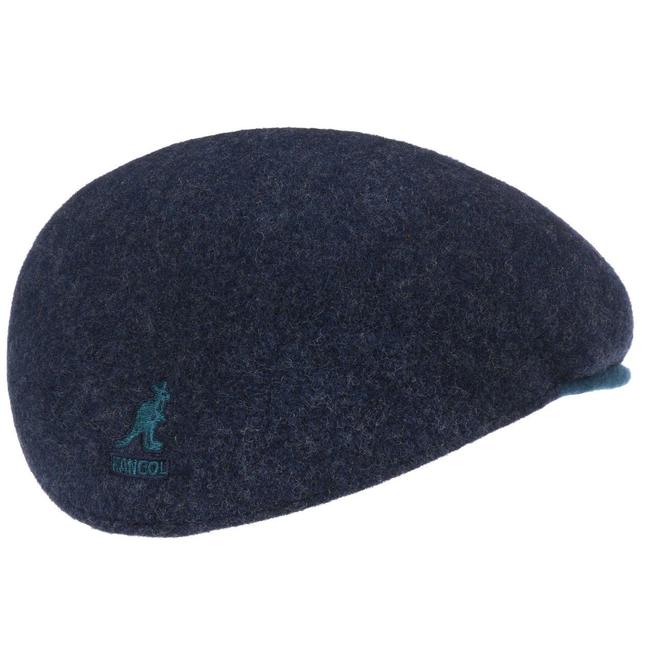 Cap (1-St) Schirm Flat Schirmmütze Kangol mit dunkelblau