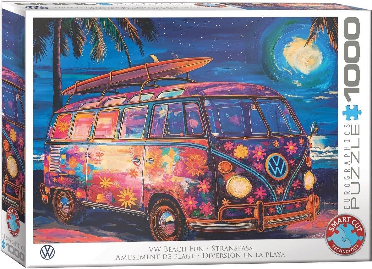 EUROGRAPHICS Puzzle Eurographics 6000-5950 - VW Beach Fun, Strandspass, Puzzle, 1000 Teile, Puzzleteile