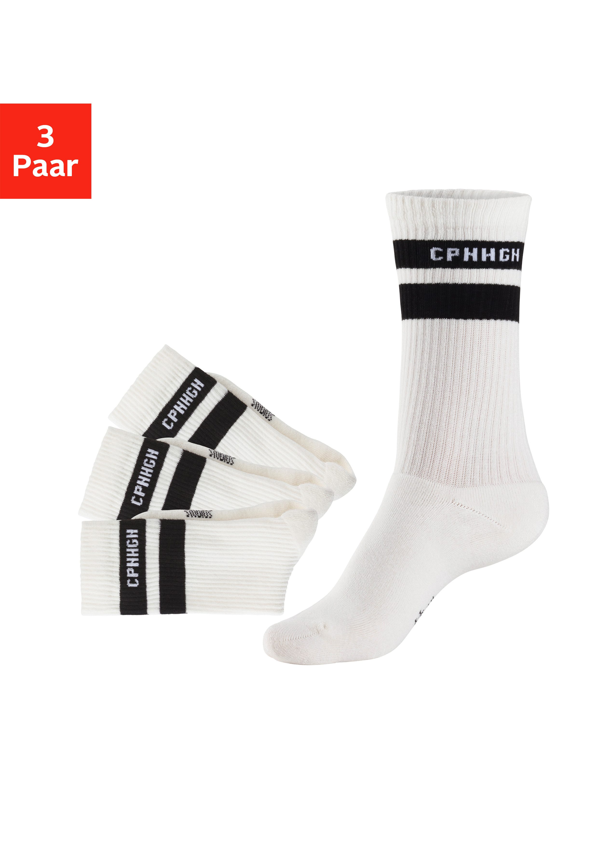 Copenhagen Studios Tennissocken (Packung, 3-Paar) mit Streifendesign und Vo günstig online kaufen