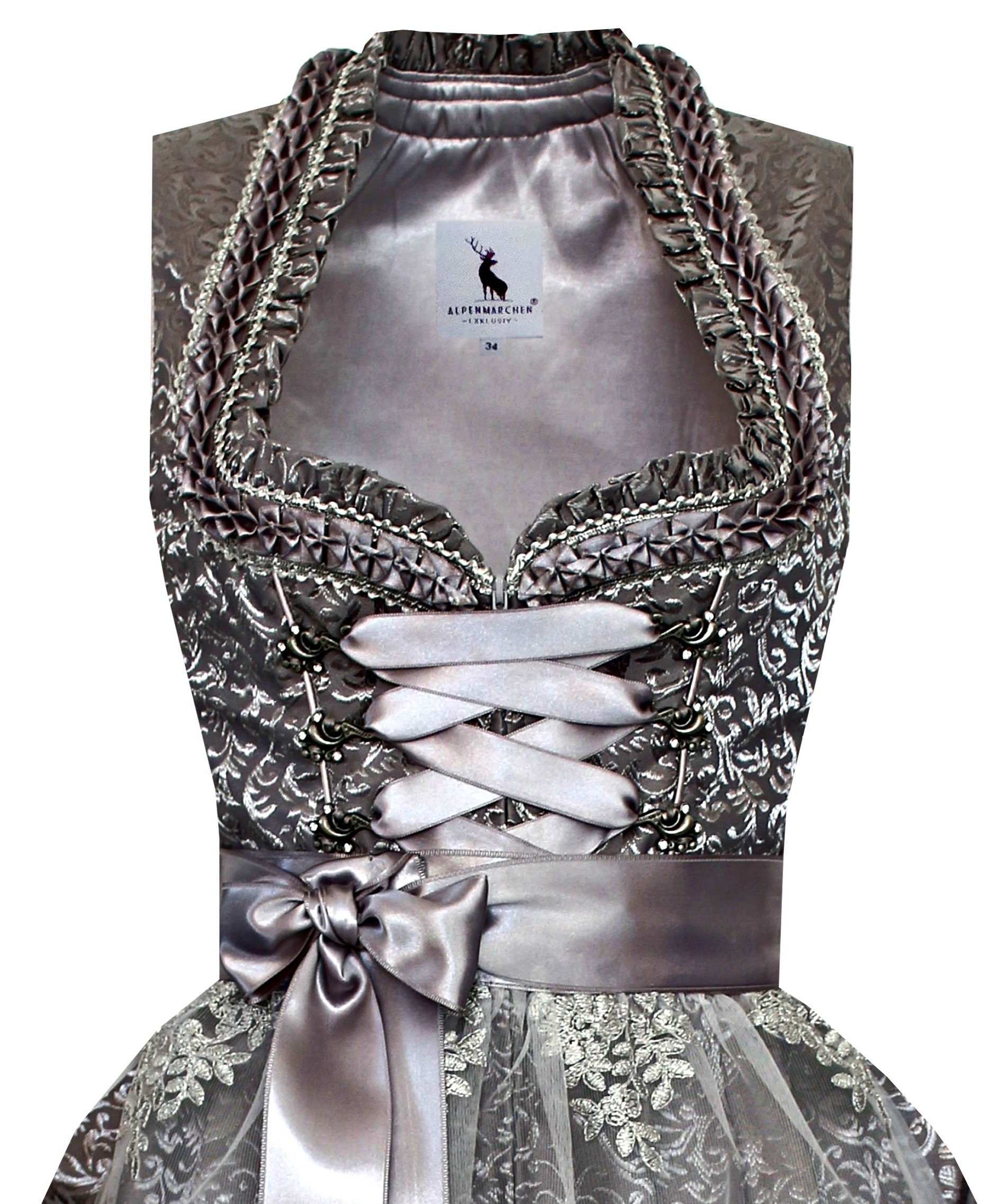 Alpenmärchen Dirndl Dirndl Diva in Grau - ALM981 günstig online kaufen