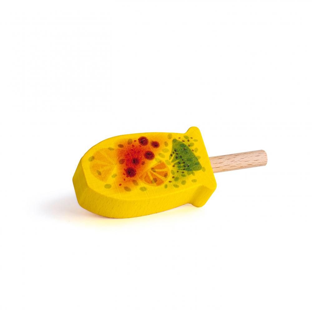 Erzi® Spiellebensmittel Eis am Stiel mit Früchten aus Holz für den Kaufladen, (Set, 1-tlg., 1), Made in Germany