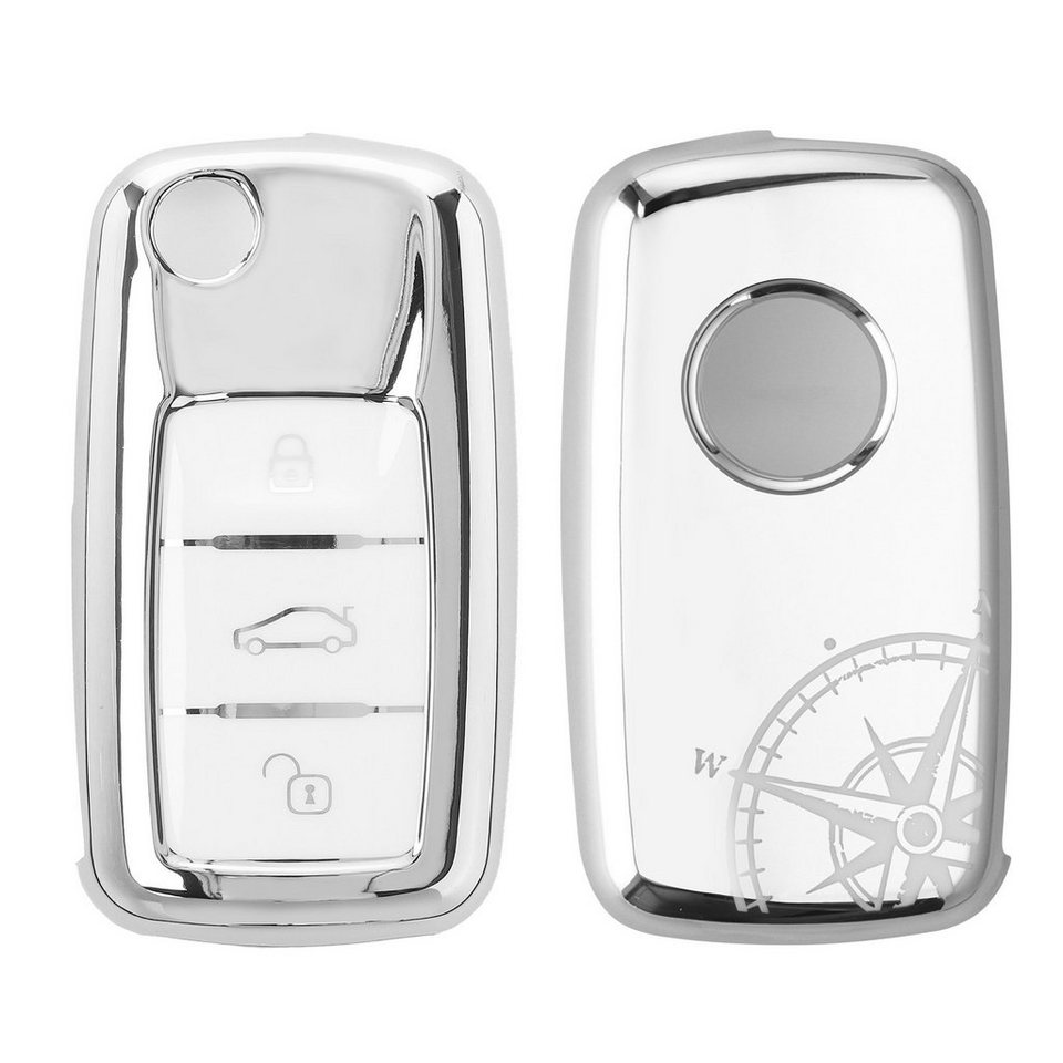 kwmobile Schlüsseltasche Autoschlüssel Hülle für VW Skoda Seat, TPU  Schlüsselhülle, Schutzcase mit angenehmer Haptik und ausgiebigem Schutz