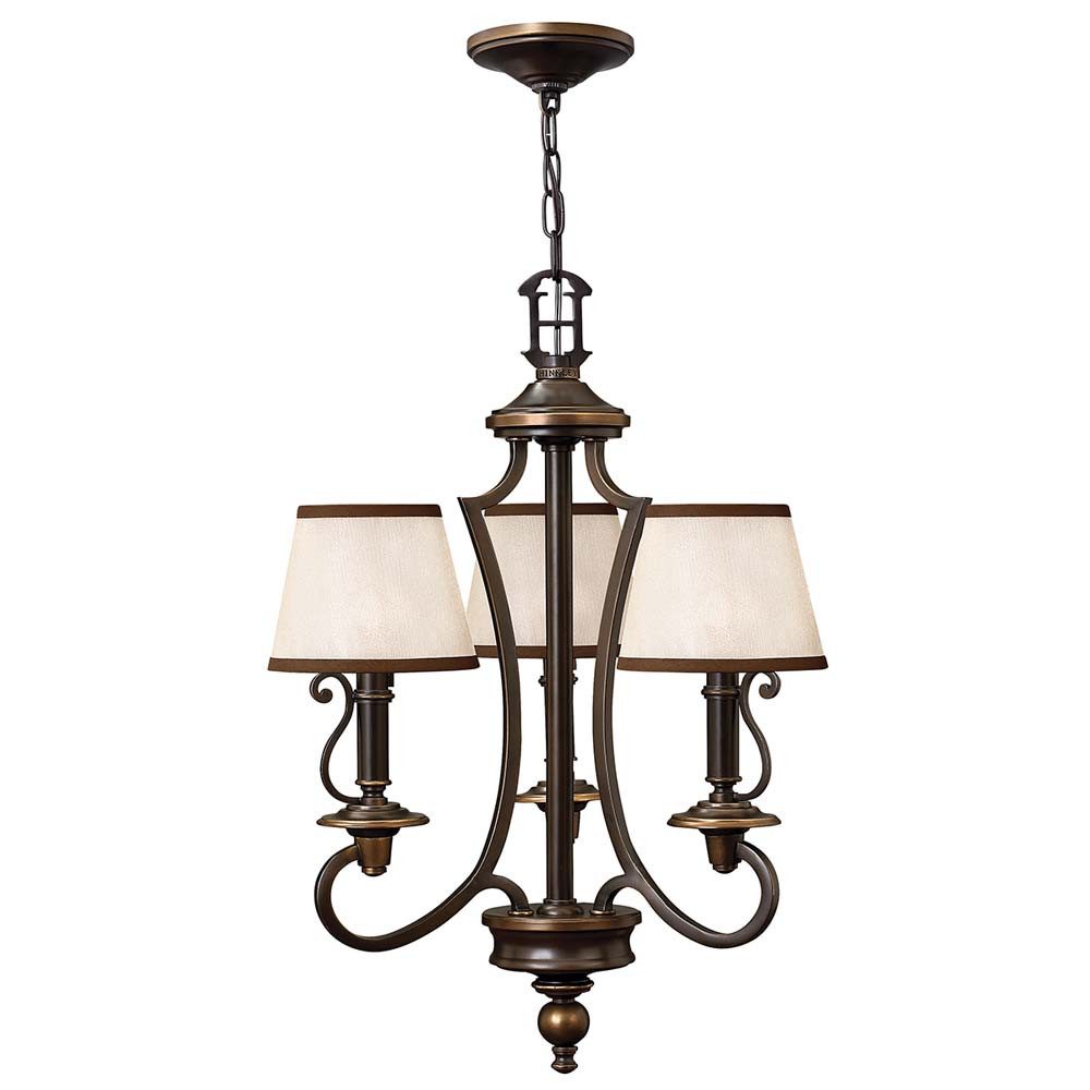 Elstead LIGHTING Kronleuchter, Leuchtmittel nicht inklusive, Kronleuchter Hängelampe Deckenleuchte Stahl Bronze D 46,4 cm 3 Flammig