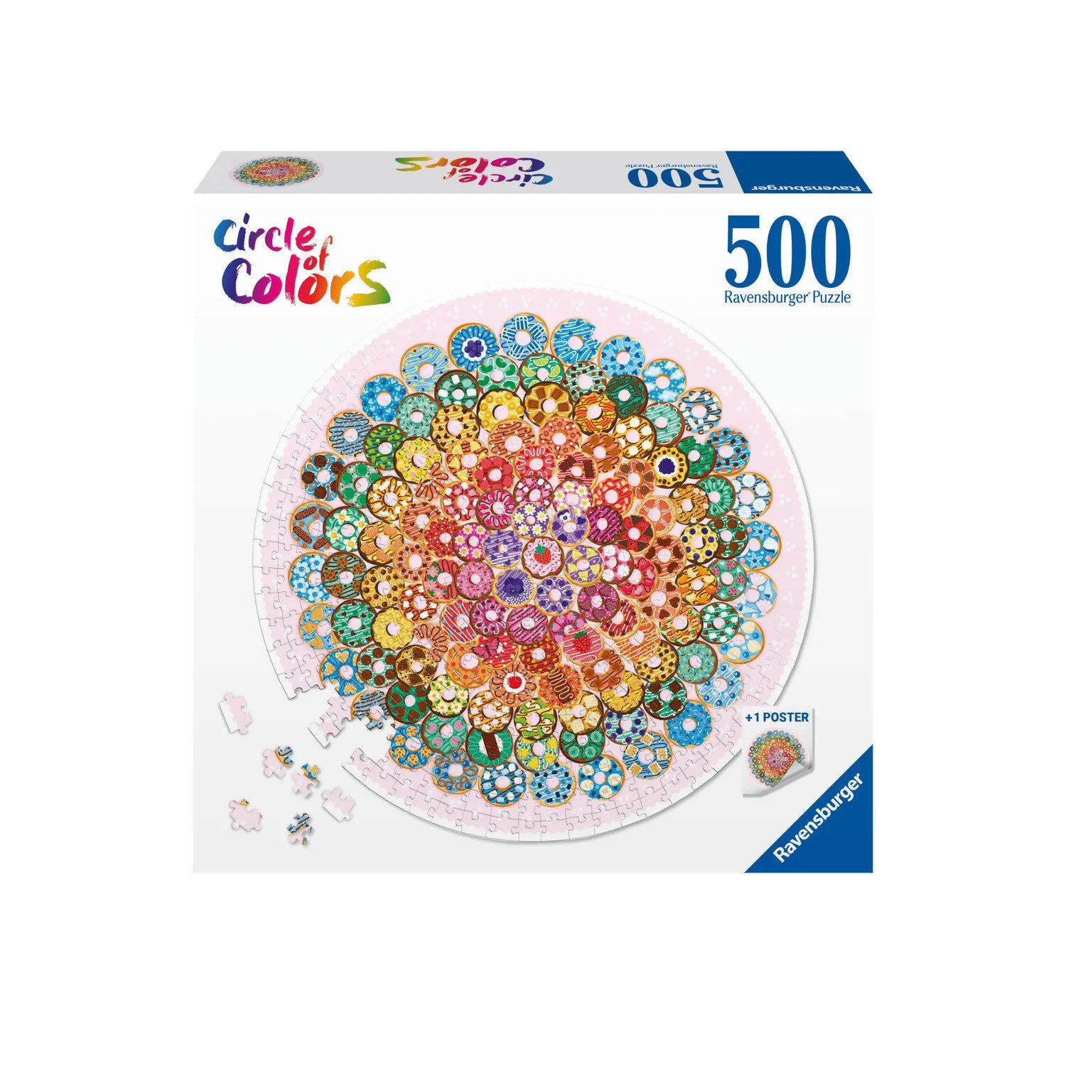 Ravensburger Puzzle Ravensburger Puzzle 17346 - Circle of Colors Donuts - 500 Teile..., 500 Puzzleteile
