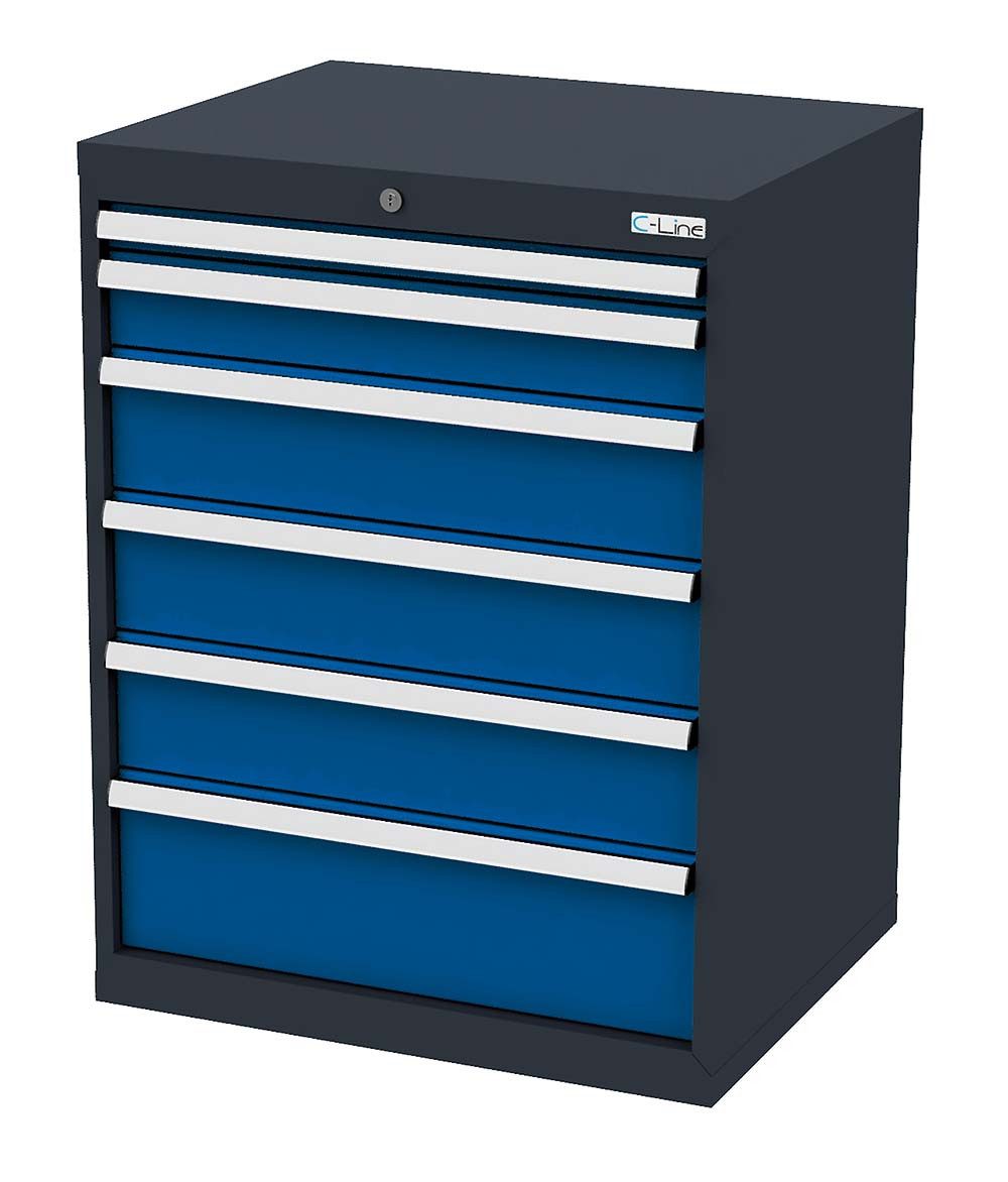 Simplaflex Werkzeugschrank Simplaflex Schubladenschrank, 6 Schubladen, BxTxH 700x575x920 mm