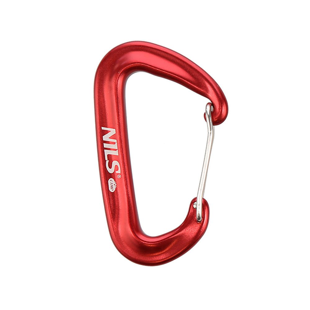 NILS CAMP Karabiner Aluminiumkarabiner Wire-Gate Outdoorhaken, (Spar-Set, 1 St., 8 x 4,9 cm leicht), 12 kN Tragkraft, 23 g, eloxiert, Wire-Gate