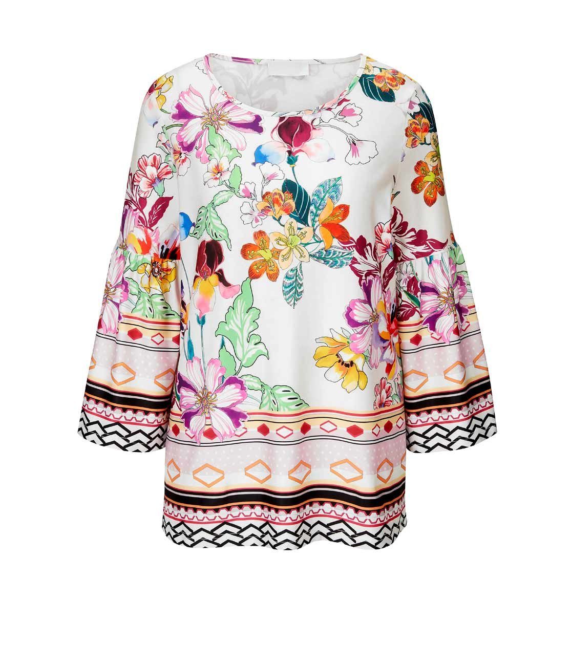 HEINE Spitzenshirt LINEA TESINI Damen Designer-Druck-Tunikashirt, bunt mehr
