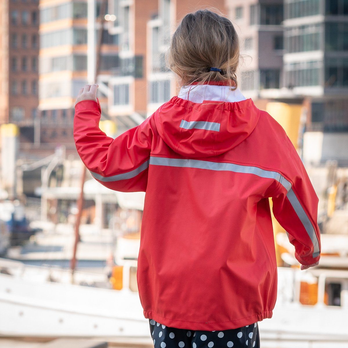 BMS Regen- und Matschjacke BMS Regenjacke für Kinder 100% wasserdicht mit Kapuze
