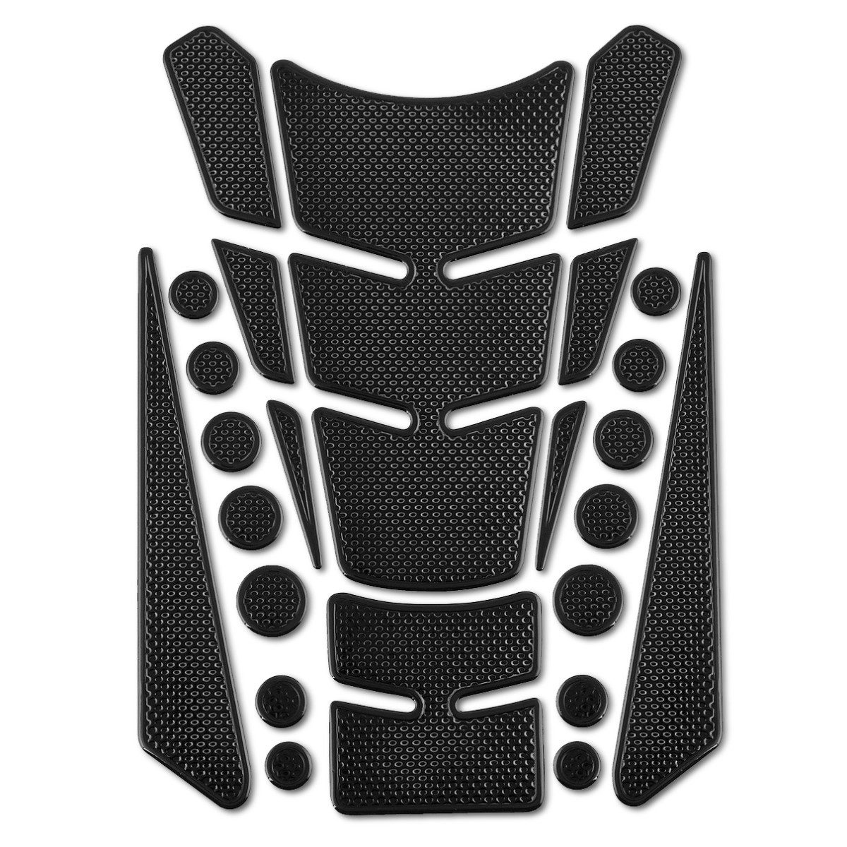 Aufkleber Tankpad Set Motorrad / Tankschutz Aufkleber TF2 universal schwarz