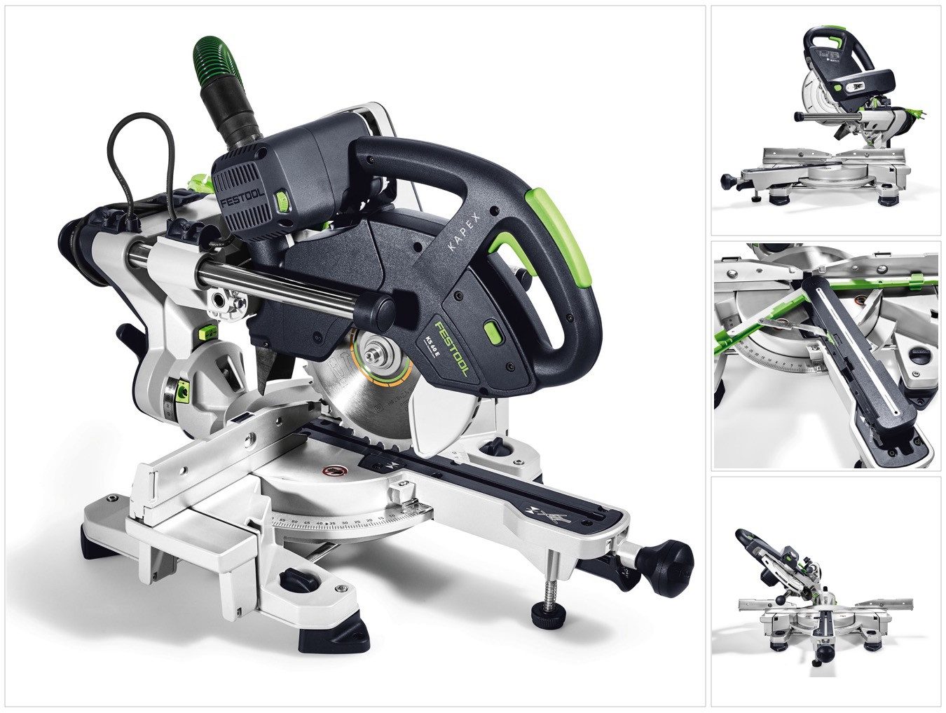 FESTOOL Kapp- und Gehrungssäge KS 60 E-Set KAPEX Kapp Zugsäge 1200W 216mm + Sägeblatt HW (561728)