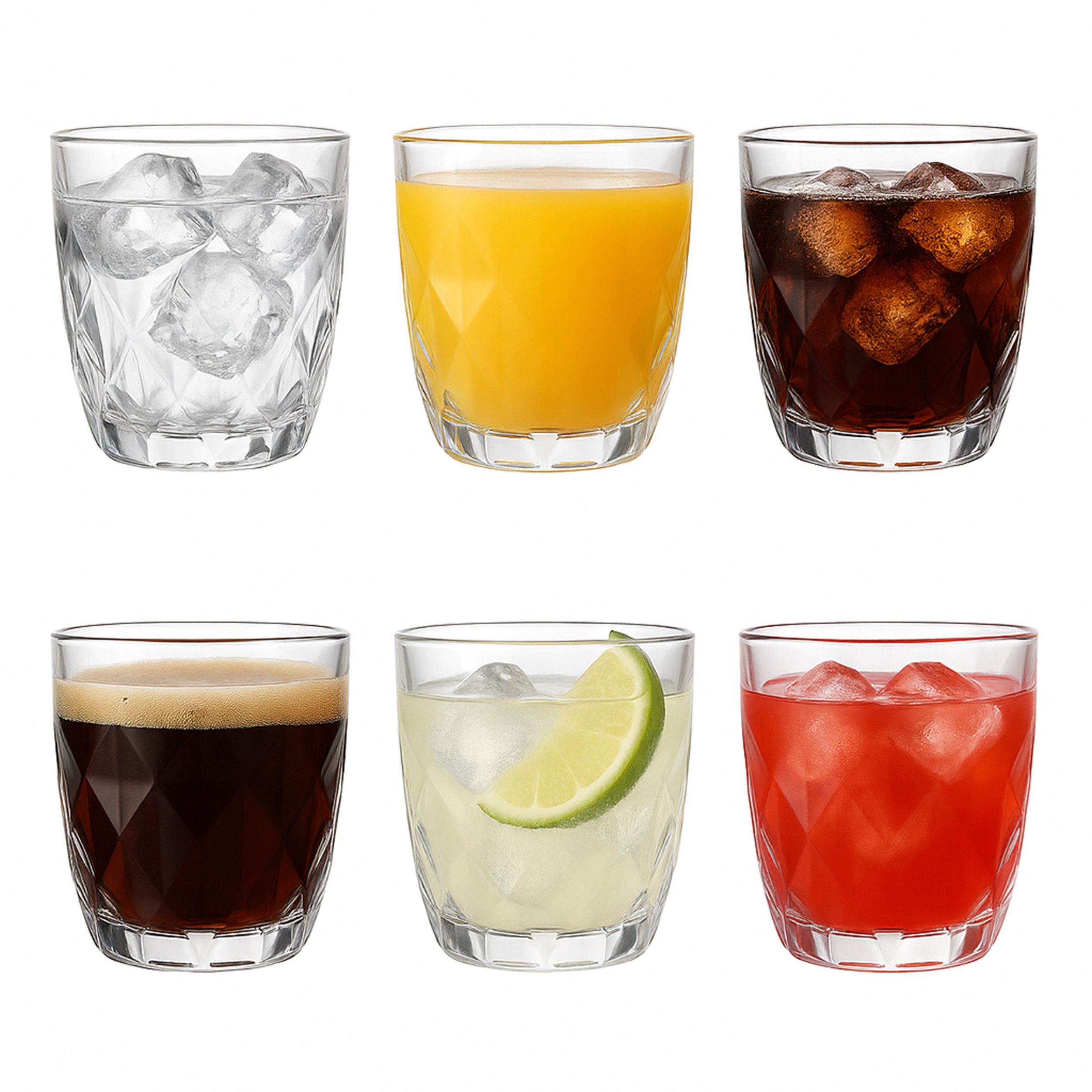 Brahmstein Gläser-Set Trinkgläser Set Wassergläser 6er Set für Cocktails Wasser, Softdrinks, 12-tlg.