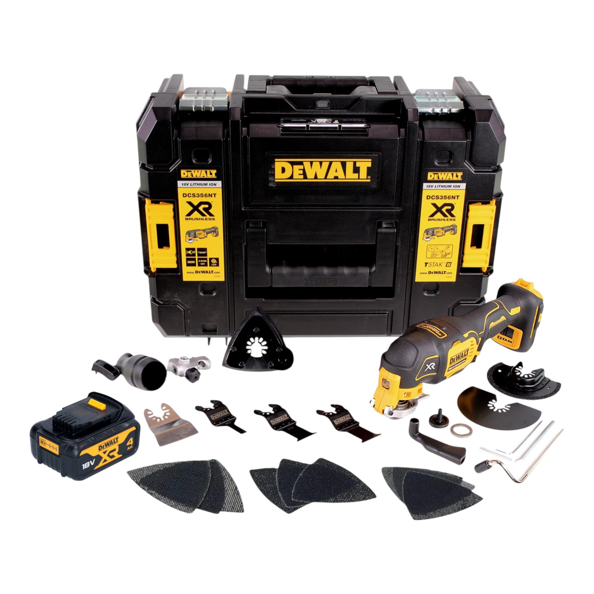DeWalt Akku-Multifunktionswerkzeug DCS 356 NT Akku Multitool 18 V Brushless + 1x Akku 4,0 Ah