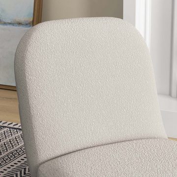 HOMCOM Sitzkissen Bodensessel, Bodenstuhl, Bodensofa mit Samtoptik, Bodensessel, Lazy Sofa, Creme, 56 x 76,5 x 66 cm