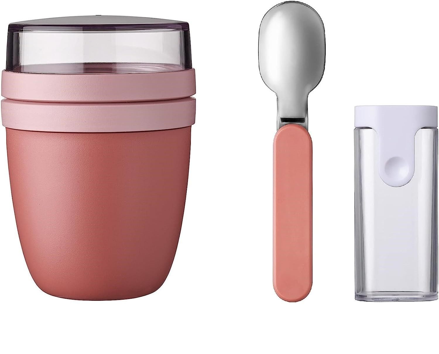 Lunchbox Set Lunchpot Faltbarer Löffel Ellipse  Vivid Mauve