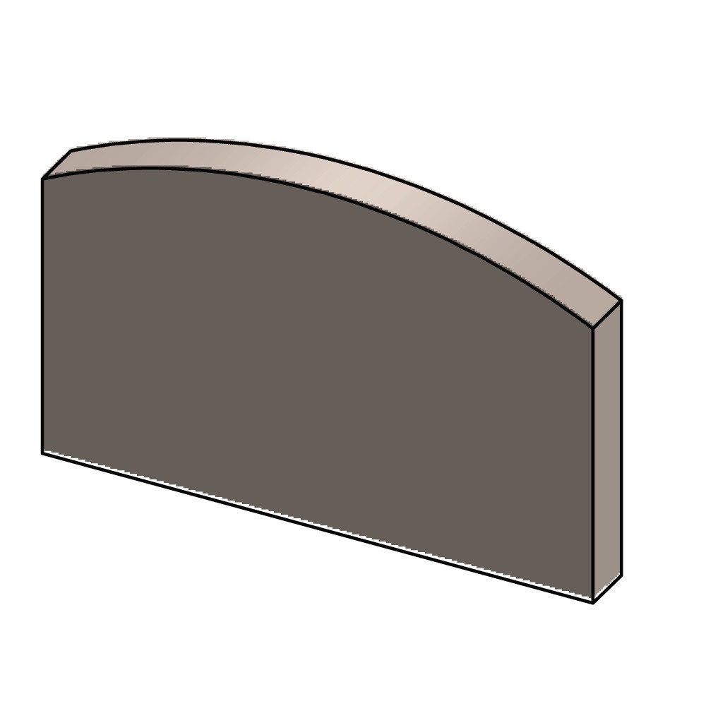 Feuerfest 123 GmbH Feuerraumplatten Rückwandstein oben 509x321x40mm (Schamotte)