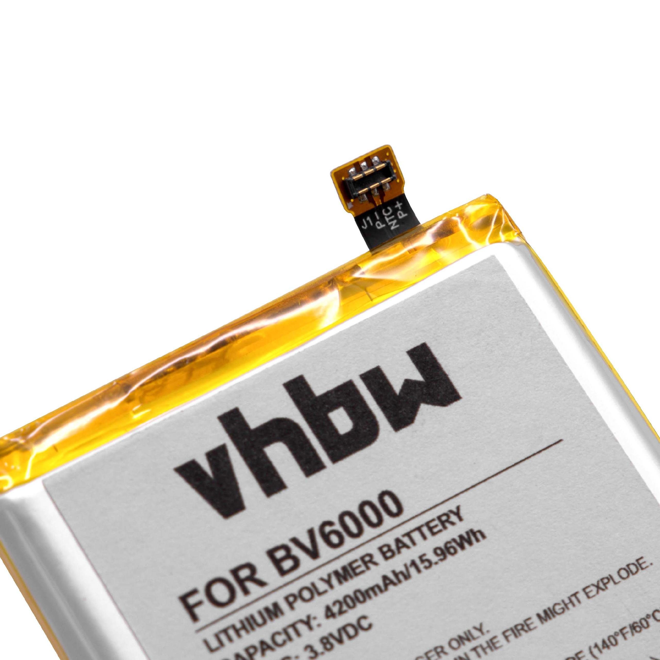 BV6000S, BV6000 mAh kompatibel Li-Polymer 4200 Blackview V) vhbw (3,8 mit Smartphone-Akku