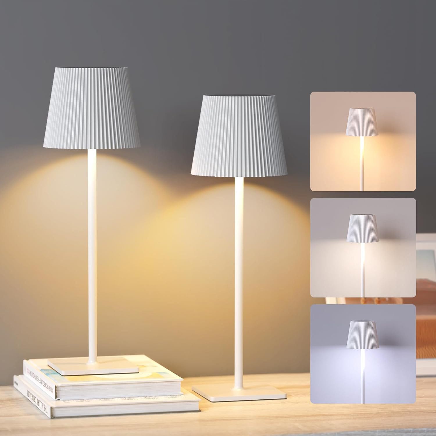 MODFU Nachttischlampe LED Nachttischleuchte Tischlampe Schreibtischlampe günstig online kaufen