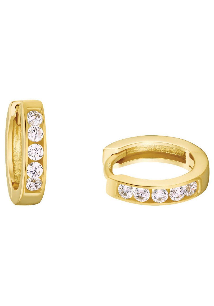 Amor Paar Сережки-кільця, Made in Germany - mit Zirkonia (synth)