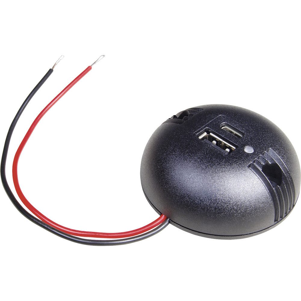 ProCar Kfz-Relais ProCar Runde Aufbau-Power USB-C/A Doppelsteckdose Belastbarkeit Strom