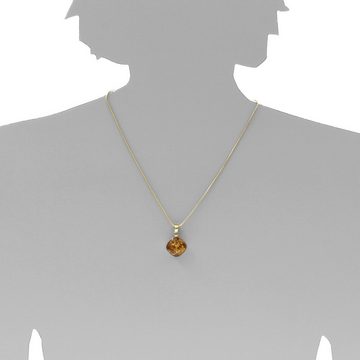 OSTSEE-SCHMUCK Kette mit Anhänger - Mena - Gold 333/000 - Bernstein (2-tlg)