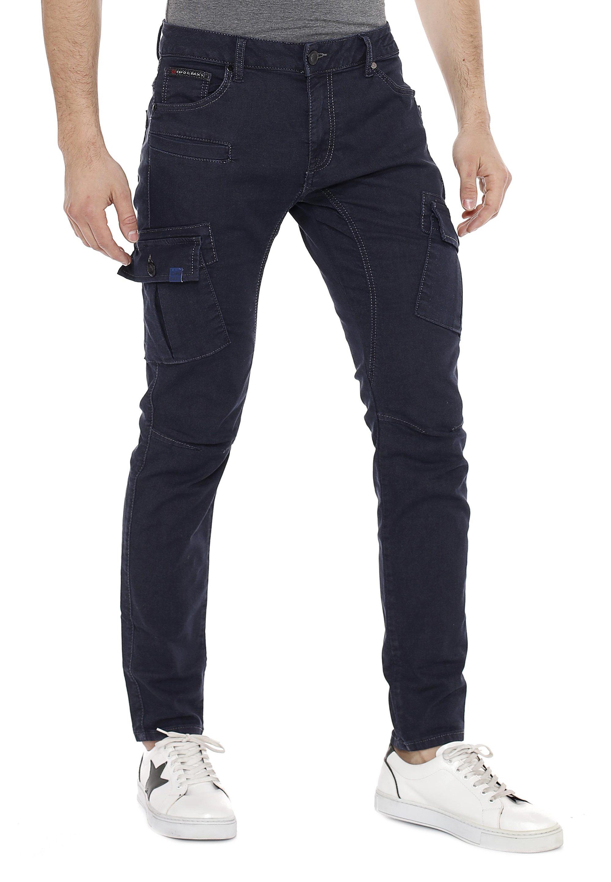 Baxx Seitentaschen Cipo blau Slim-fit-Jeans & mit