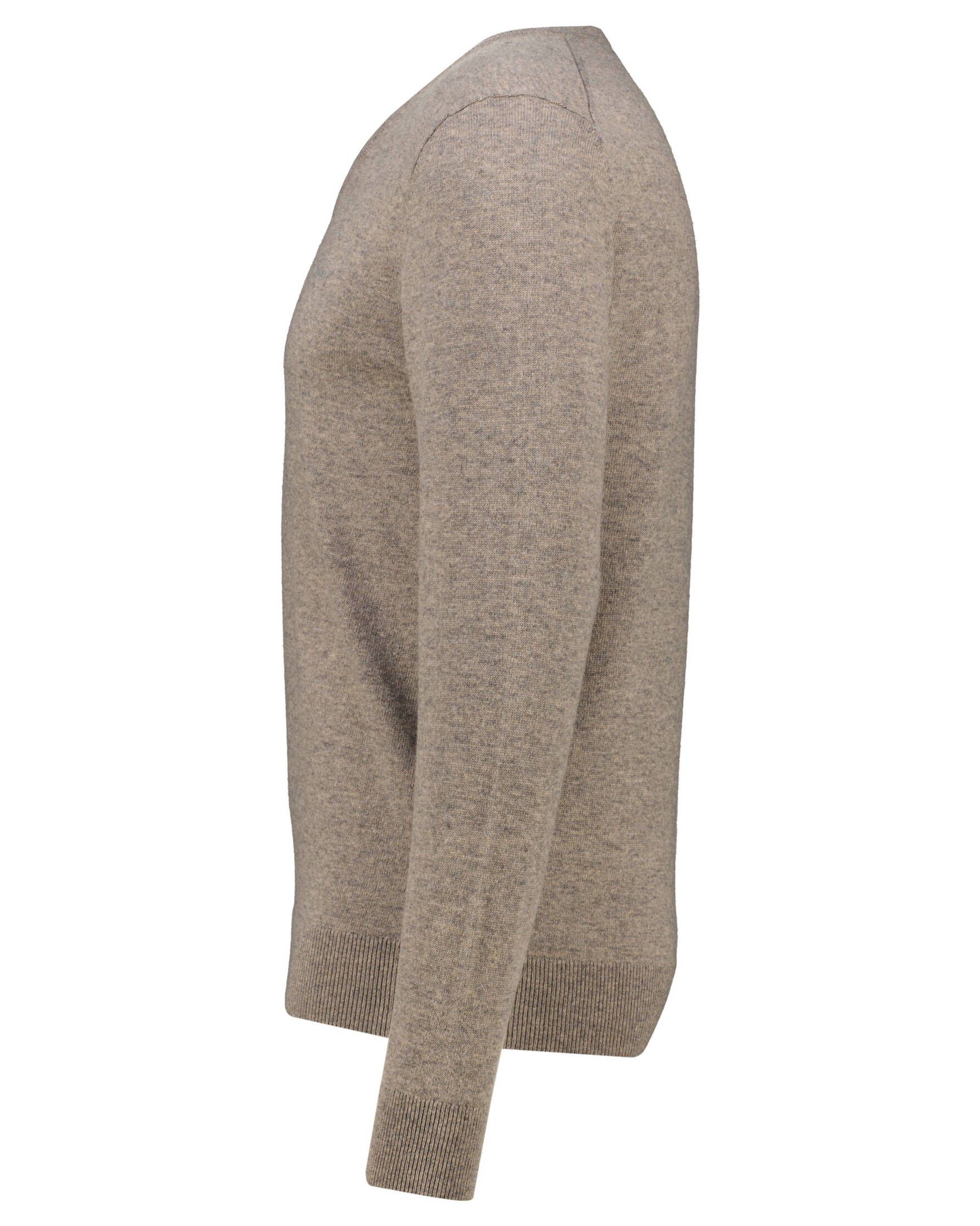 Gant Strickpullover Herren Strickpullover nougat (1-tlg) EXTRAFINE (24) Schurwolle mit