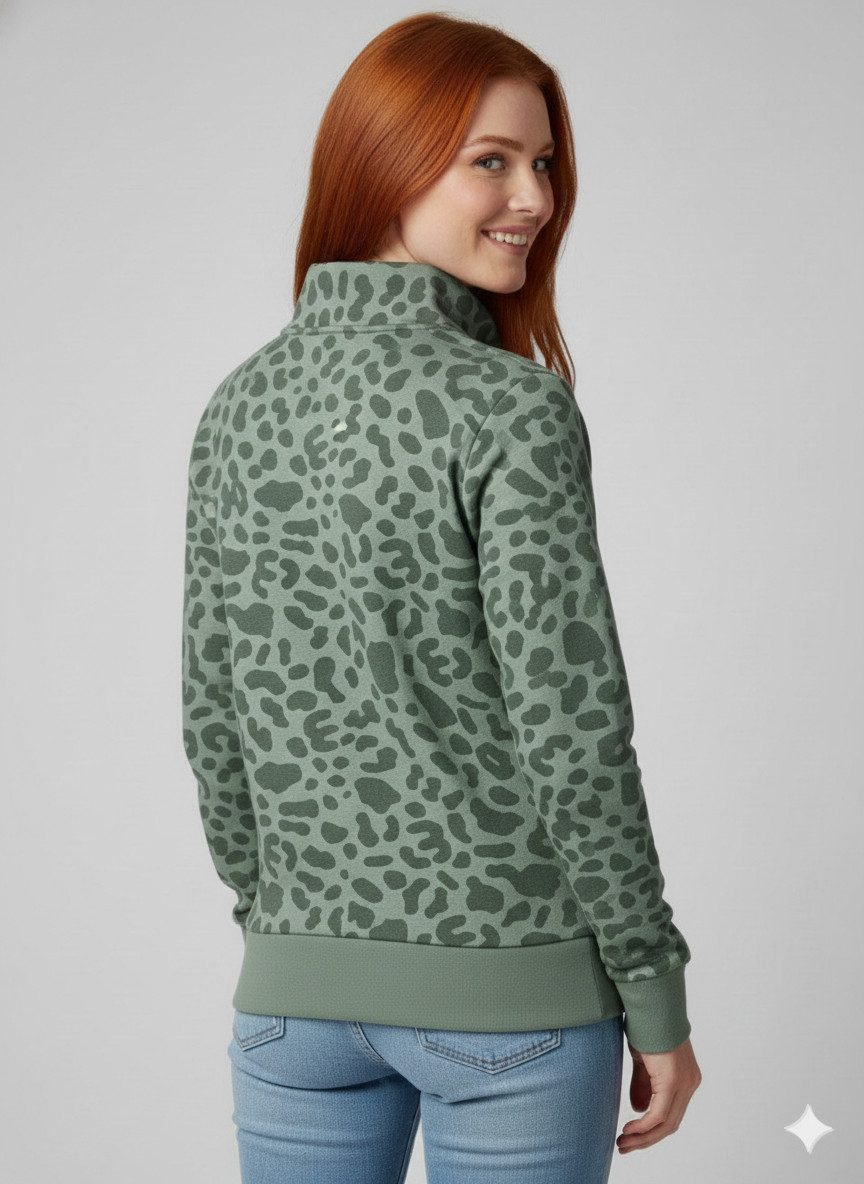 Ragwear Sweatjacke RYLIE PRINT ZIP O aus Baumwollmischung, normale Passform, mit Reißverschluss