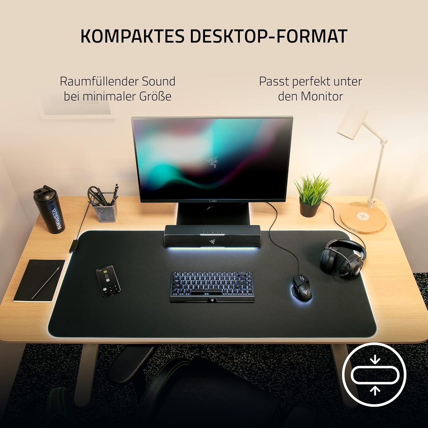 RAZER Leviathan V2 X PC-Gaming Soundbar, USB-C, Bluetooth 5.0, Chroma RGB Soundbar – Bild 5 von 5