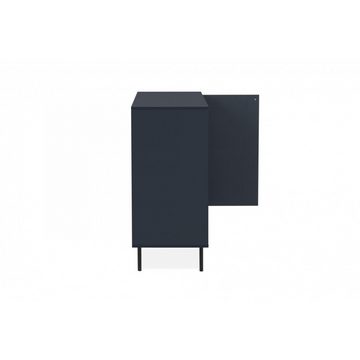 Finori Kommode Kommode CARACAS 01B Navy blau Sideboard ca. 80/90/40 cm