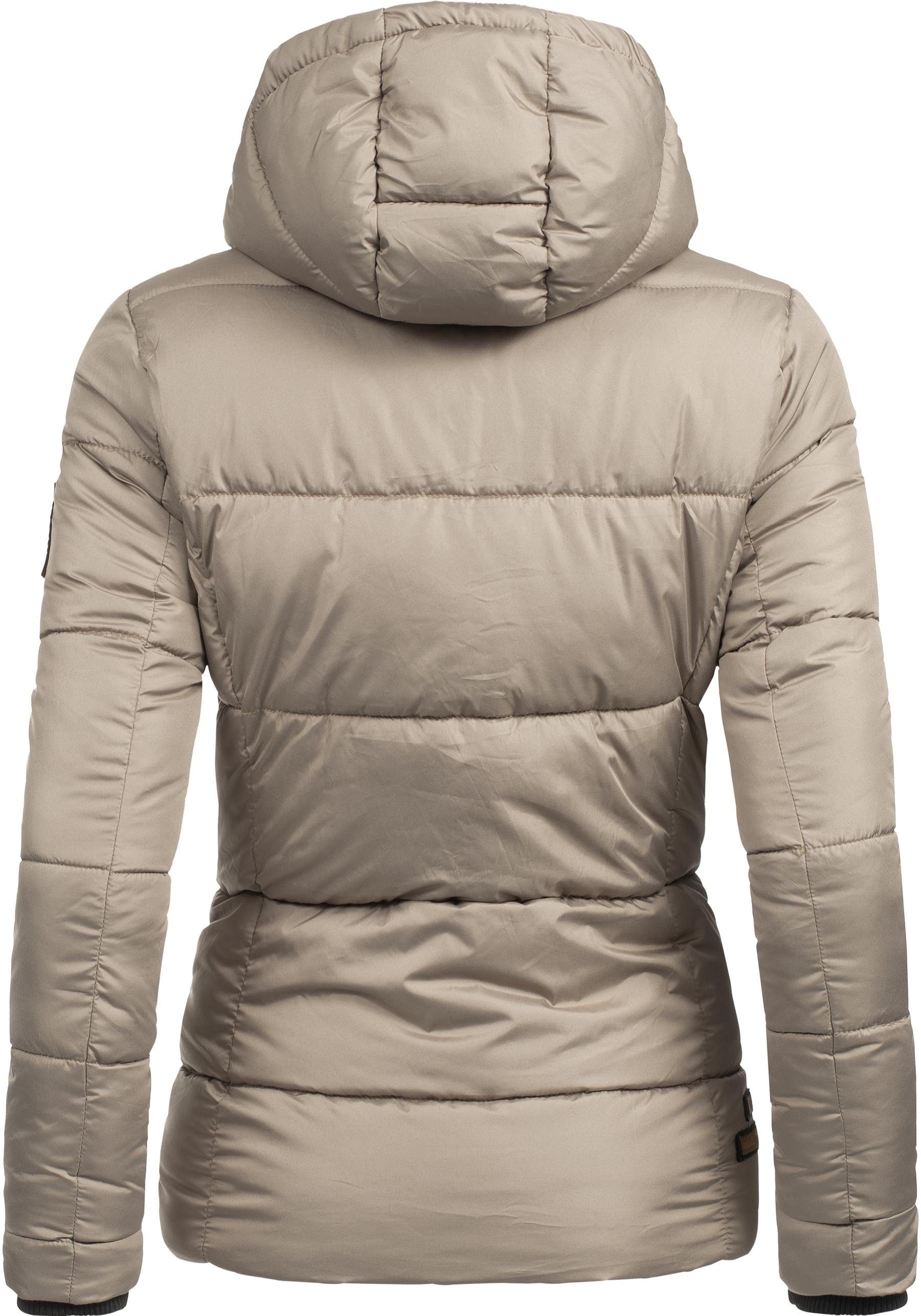 Navahoo Winterjacke Megan stylische Damen Steppjacke mit Teddyfutter