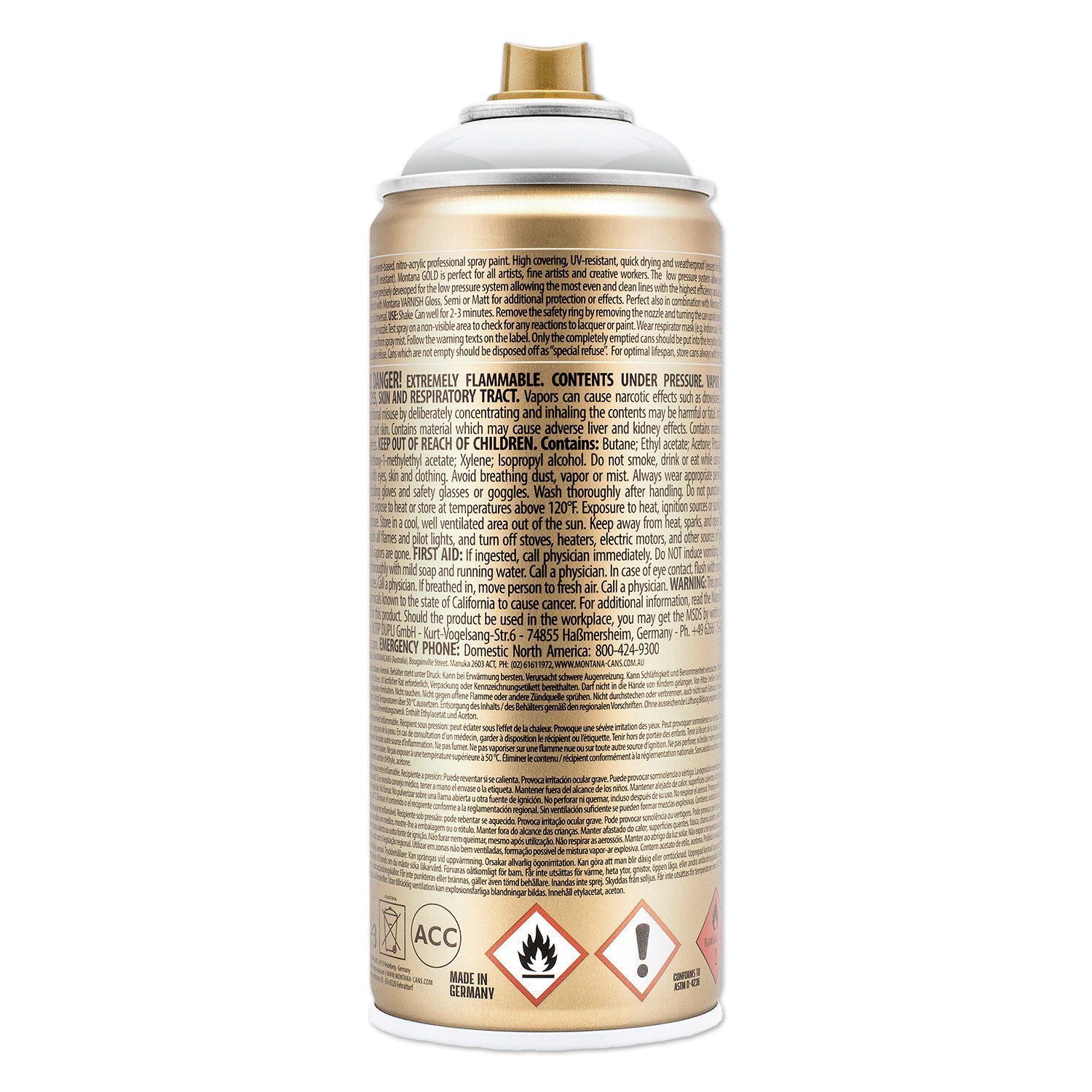 Montana Cans Sprühlack Sprühlack, Montana GOLD, Transparent, 400ml, Farbauswahl