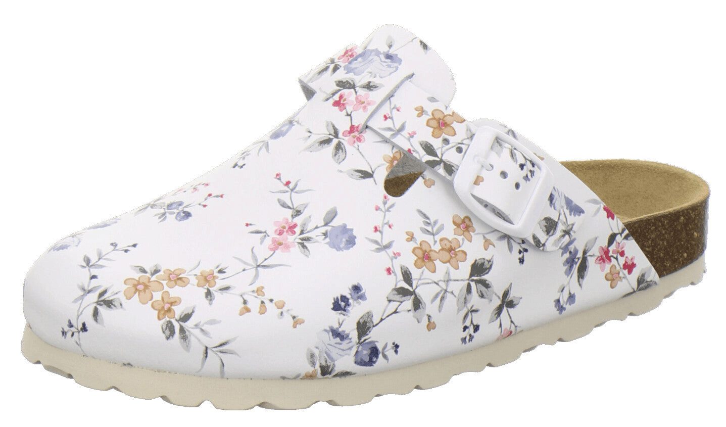AFS-Schuhe 290006 Clogs Pantolette für Damen aus Leder mit Fußbett, Hausschuhe Made in Germany
