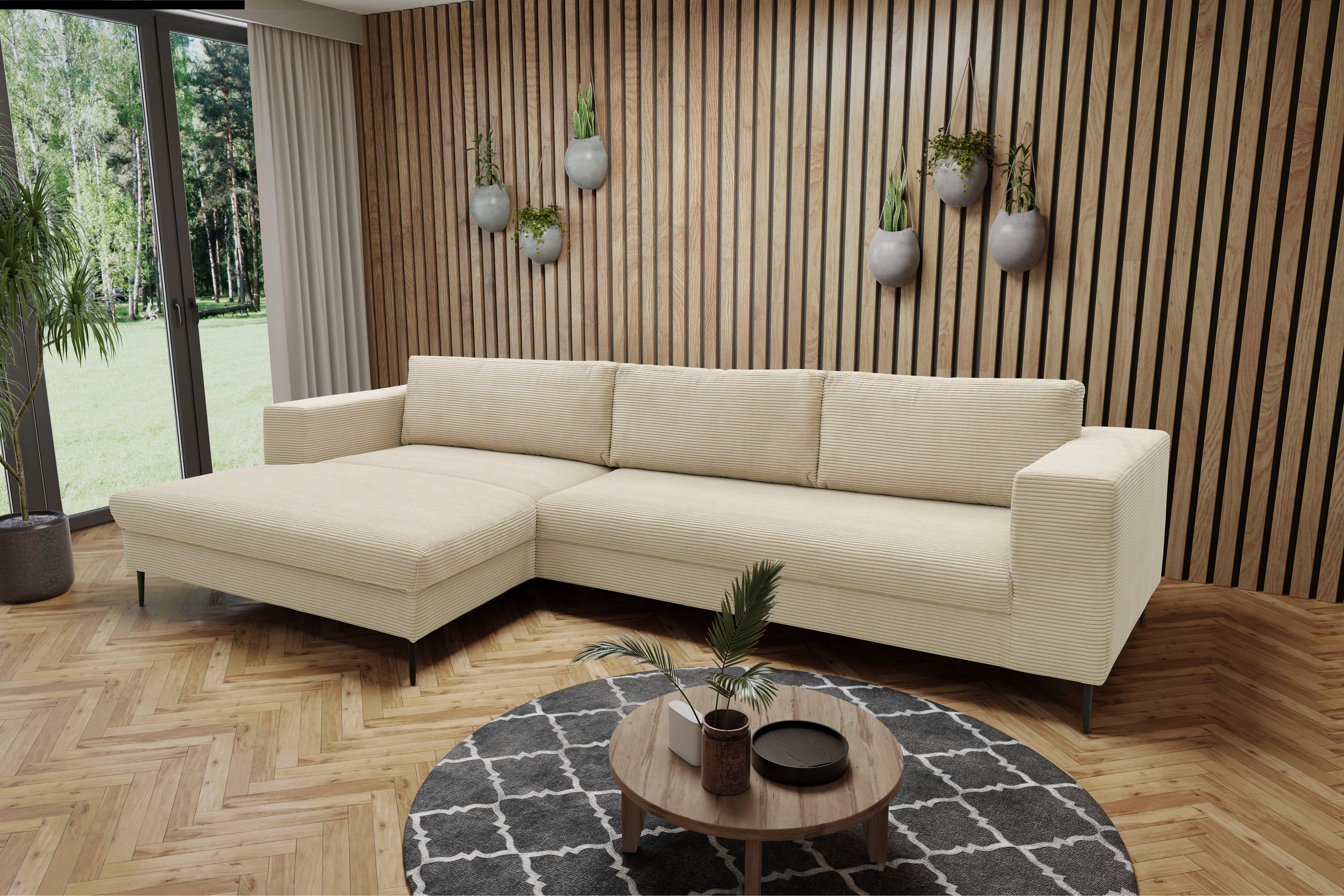DOMO collection Ecksofa "Modica, zeitlos und elegant, L-Form", moderne Opti günstig online kaufen