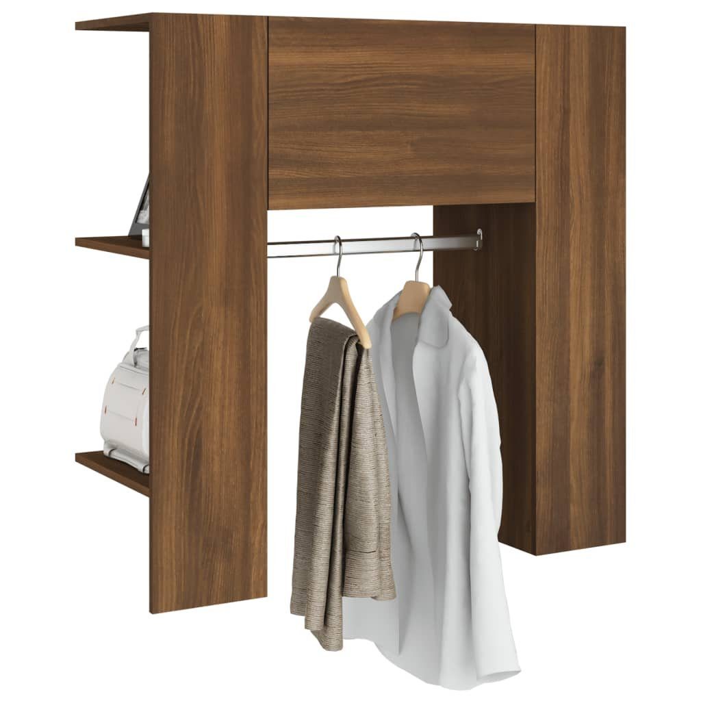 Flurschrank (1-St) Eiche Braun Fächerschrank vidaXL cm Braune Eichen-Optik Holzwerkstoff 97,5x37x99