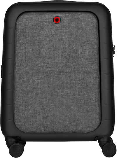 Wenger Business-Trolley Syntry Carry-On, grau, 4 Rollen, mit Volumenerweiterung, USB-Schleuse& Frontfach für Laptop und Tablet