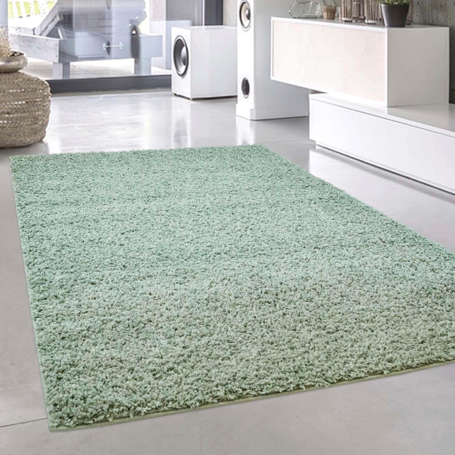 Carpet City Hochflor-Teppich Pastell Shaggy300, rechteckig, Höhe: 30 mm, Shaggy Hochflor Teppich, Uni Farben, Weich