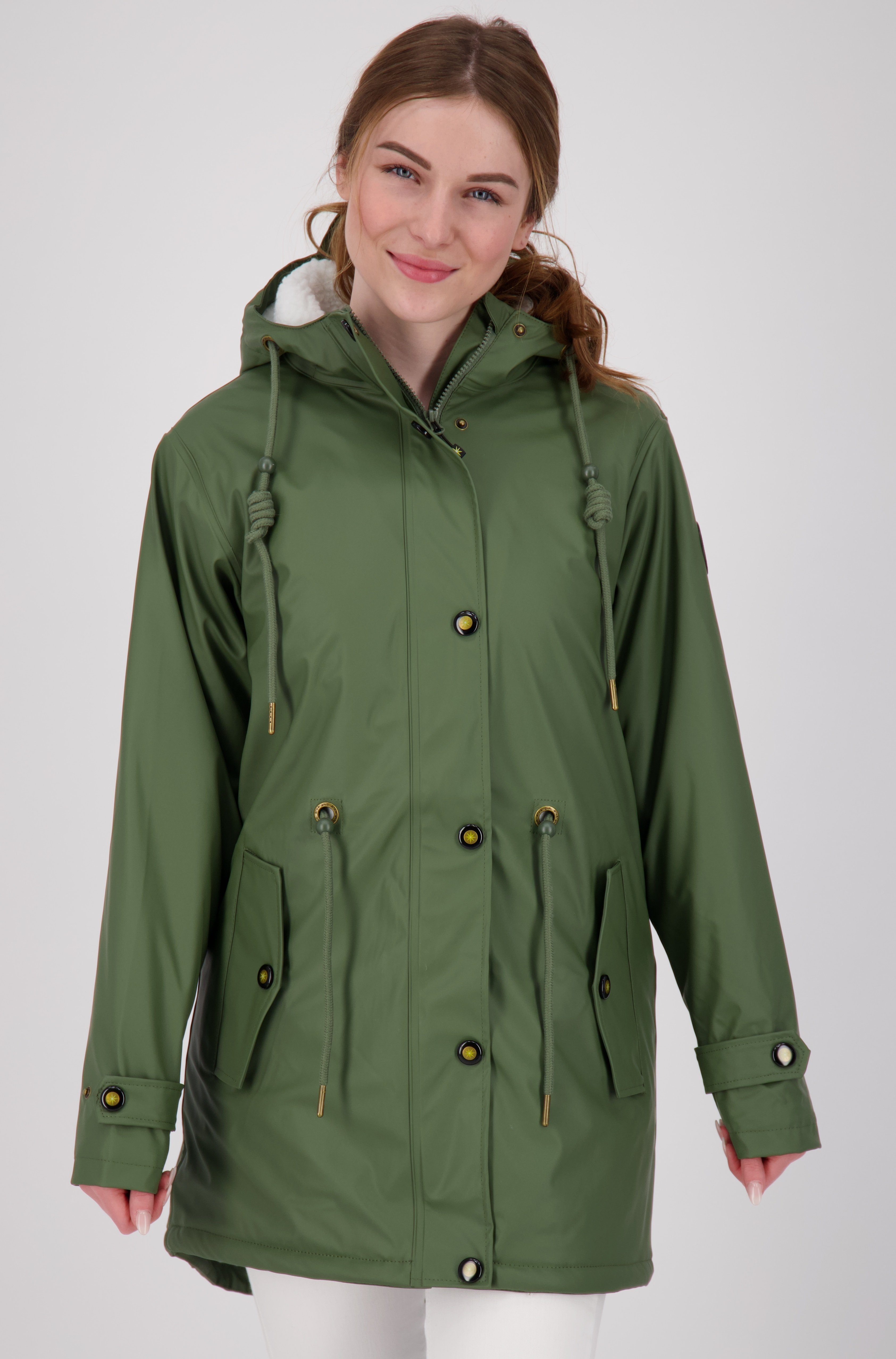 DEPROC Active Regenjacke Regenjacke #ankergluttraum CS erhältlich & in olive Großen WOMEN NEW auch Größen ANKERGLUT Longjacket