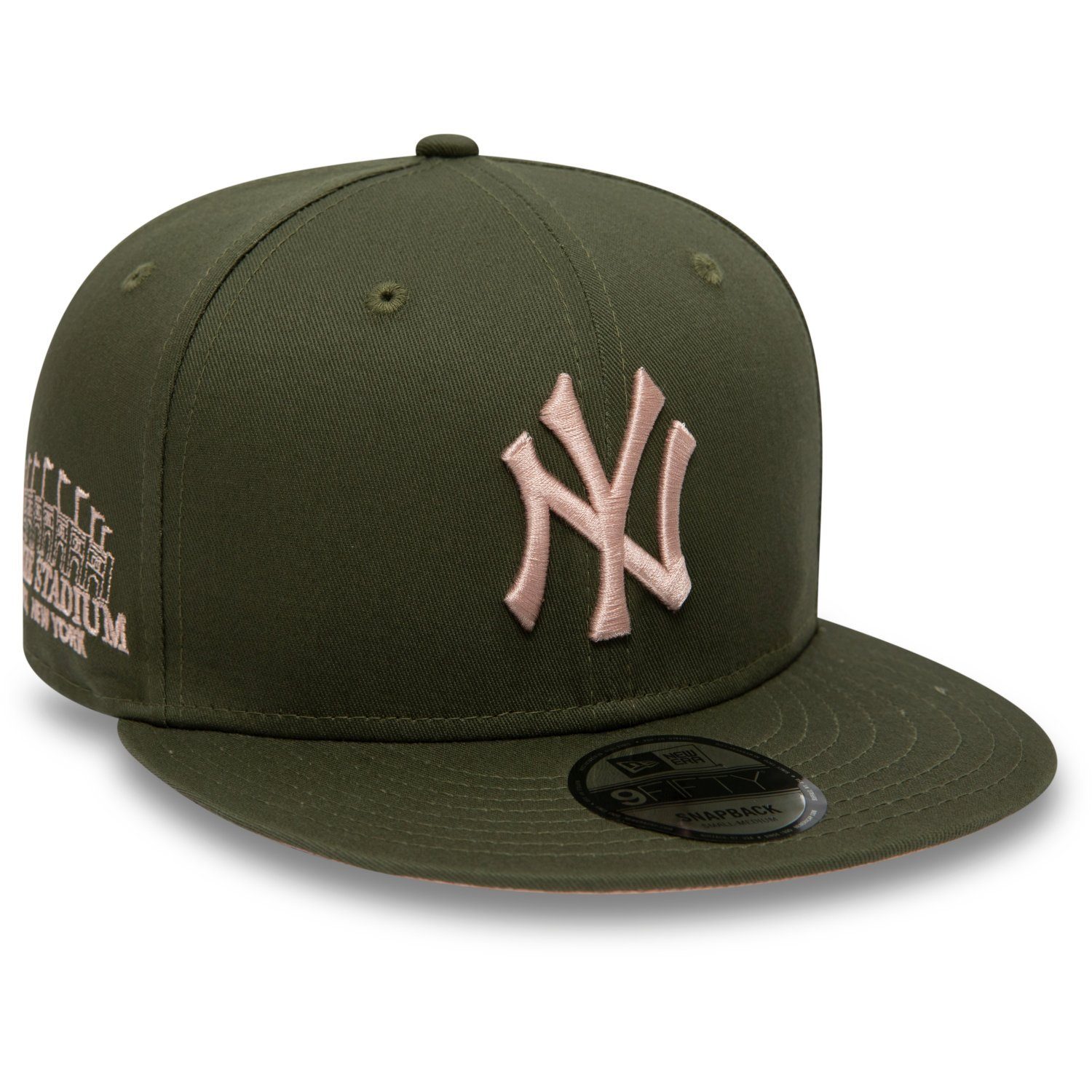 New Era Snapback Cap 9Fifty SIDE PATCH New York Yankees oliv