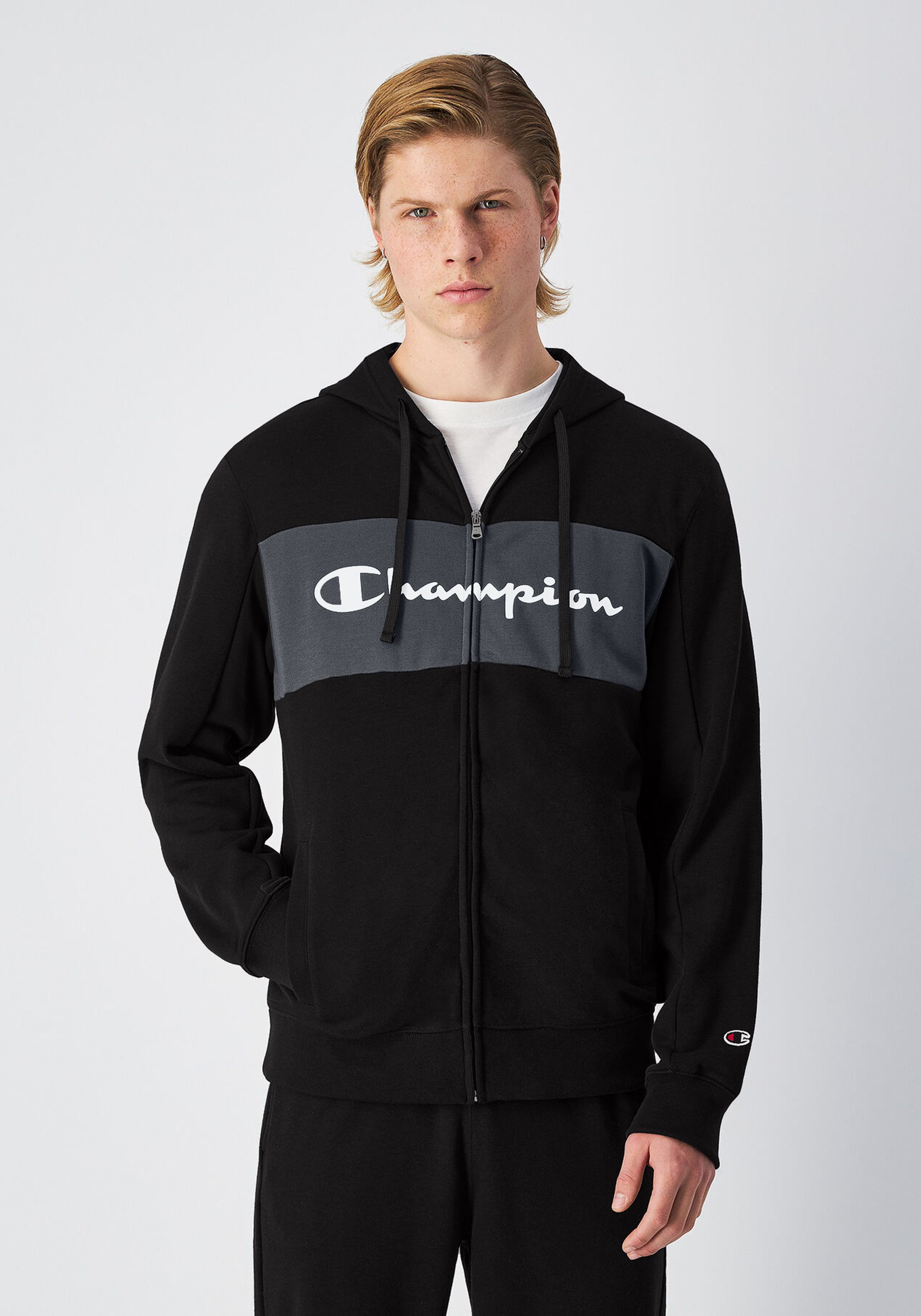 Champion Sweatanzug Hooded Full Zip Suit (2-tlg), mit Kapuze, mit durchgehendem Reißverschluss, für Sport und Freizeit
