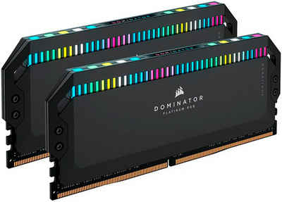 Corsair DOMINATOR PLATINUM RGB DDR5 6000MT/s 64GB (2x32GB) Arbeitsspeicher (RGB Beleuchtung ICUE, Intel optimiert)