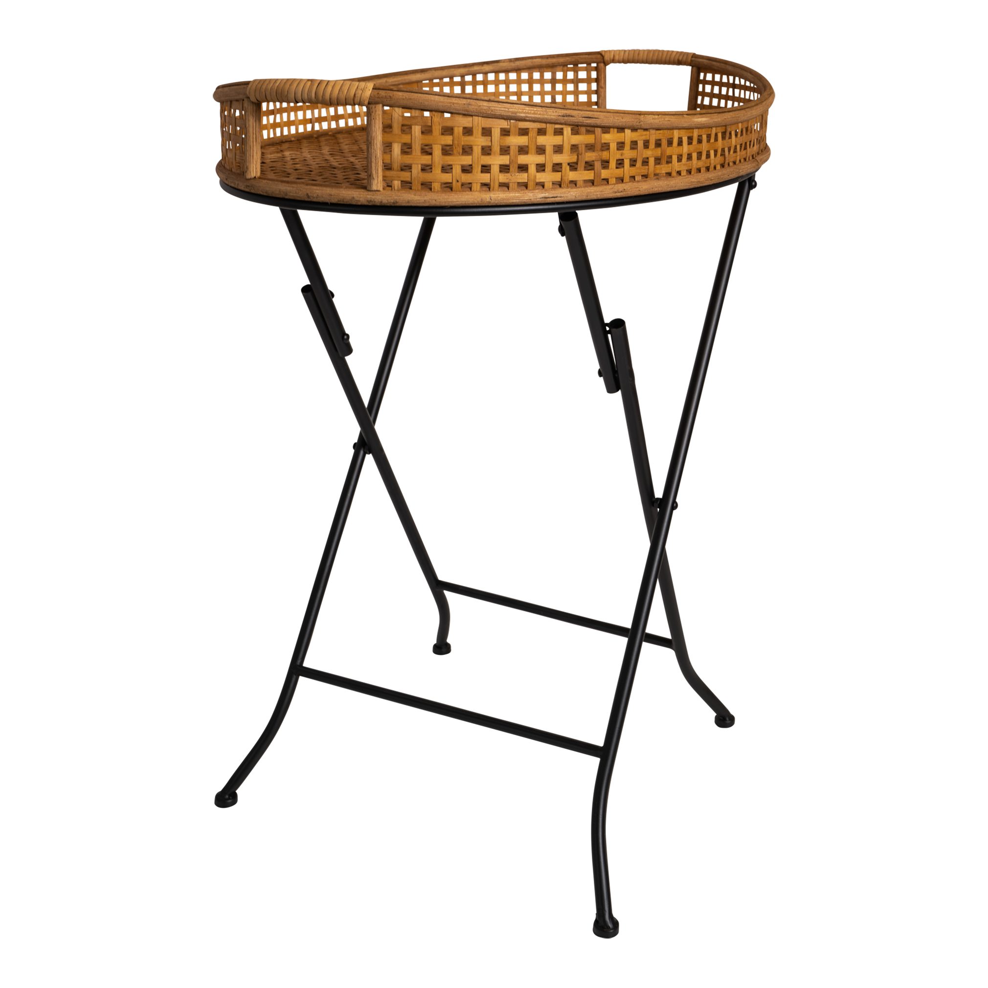 Tabletttisch Tabletttisch Beistelltisch naturel Bambus 69,5 cm