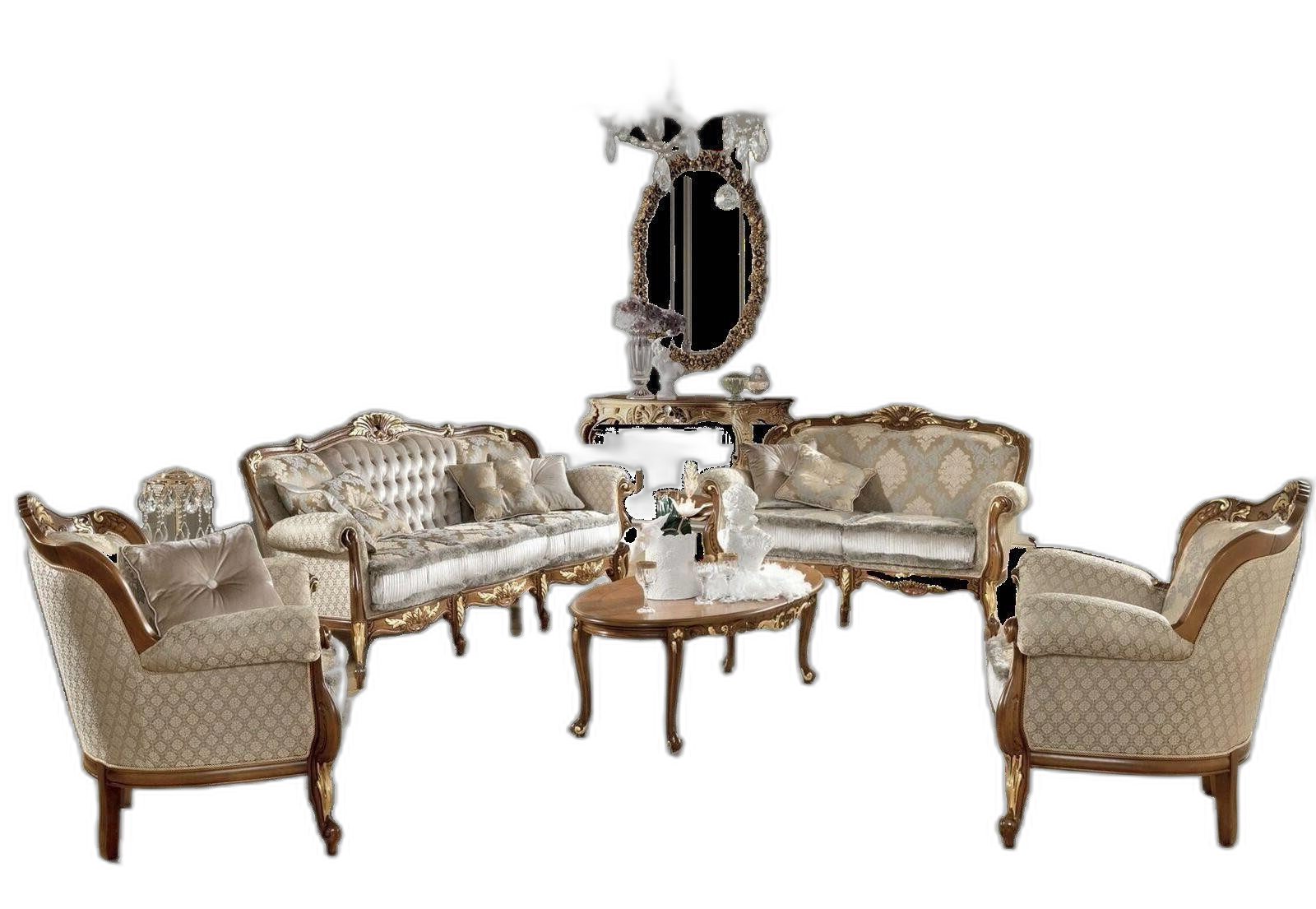 Xlmoebel Sofa Barock Traditionelle Sofaset Gruppe Traditionelle Sitzgarnituren, Hergestellt in Europa