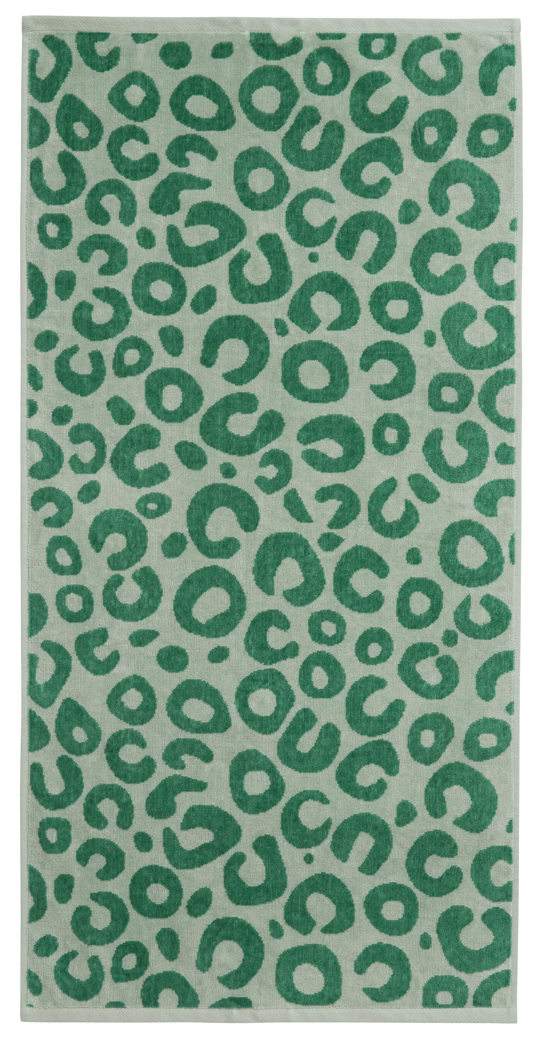 OTTO home Handtuch Set Anna Leopardenmuster, 4-tlg Handtuch-Set, 50x100cm, 100% Baumwolle, Frottiervelours (Set, 4-St), Handtücher, weich, saugstark, modern, Leo, Animal Print