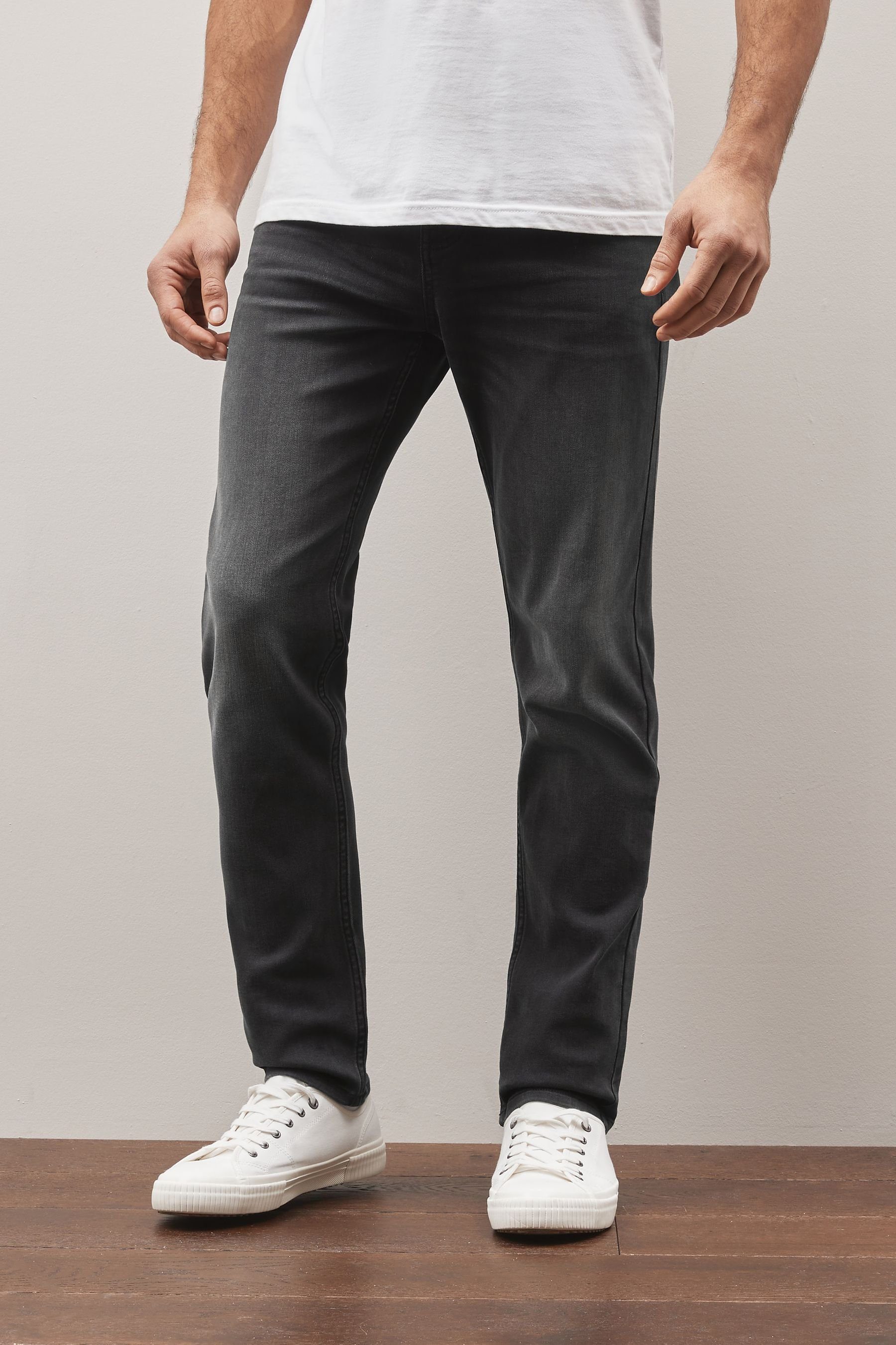 Next Slim-fit-Jeans Motion Flex Stretch-Jeans – Slim Fit (1-tlg) Washed Black