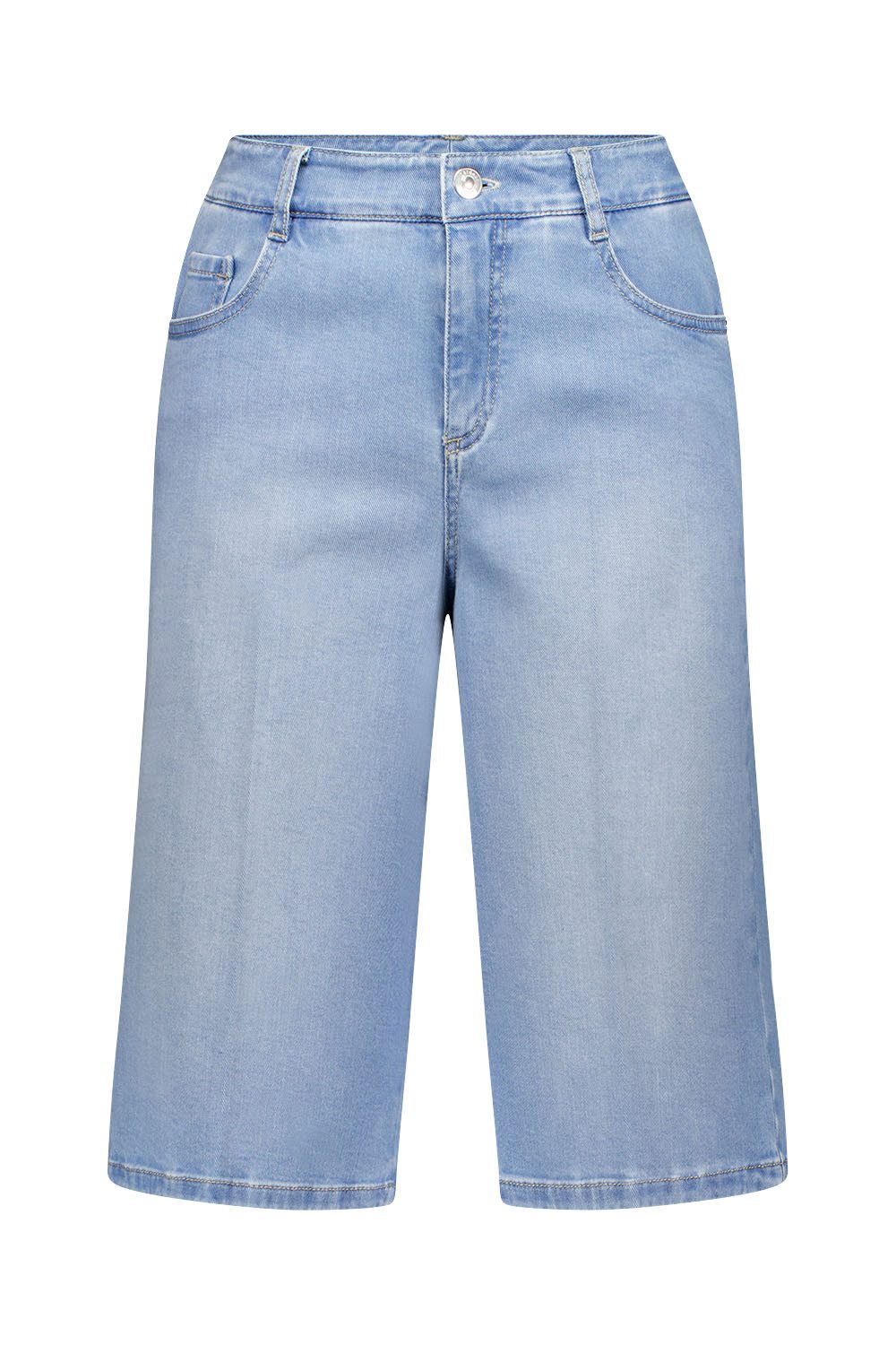 Jeansbermudas FELIZA4-670721-7165 Bermuda blau bleach used Feminine Fit
