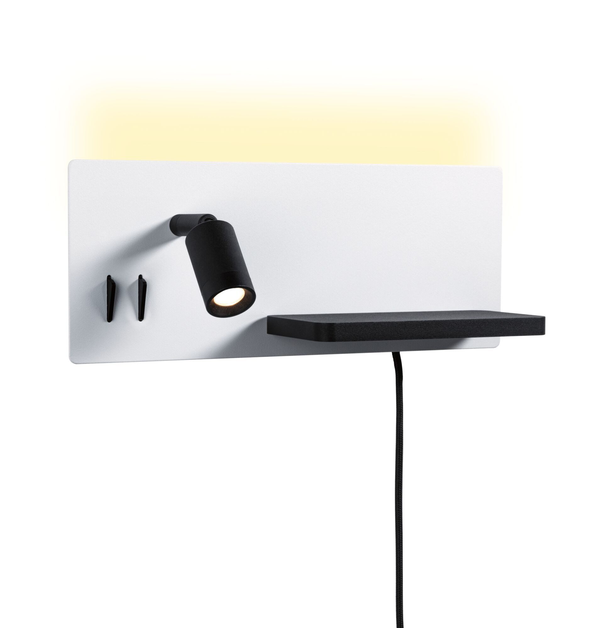 Paulmann LED Wandleuchte Serra 2700K 650lm / 200lm 230V 5,5 / 1x2,6W, LED fest integriert, Warmweiß, Bettleuchte, USB C, dimmbar