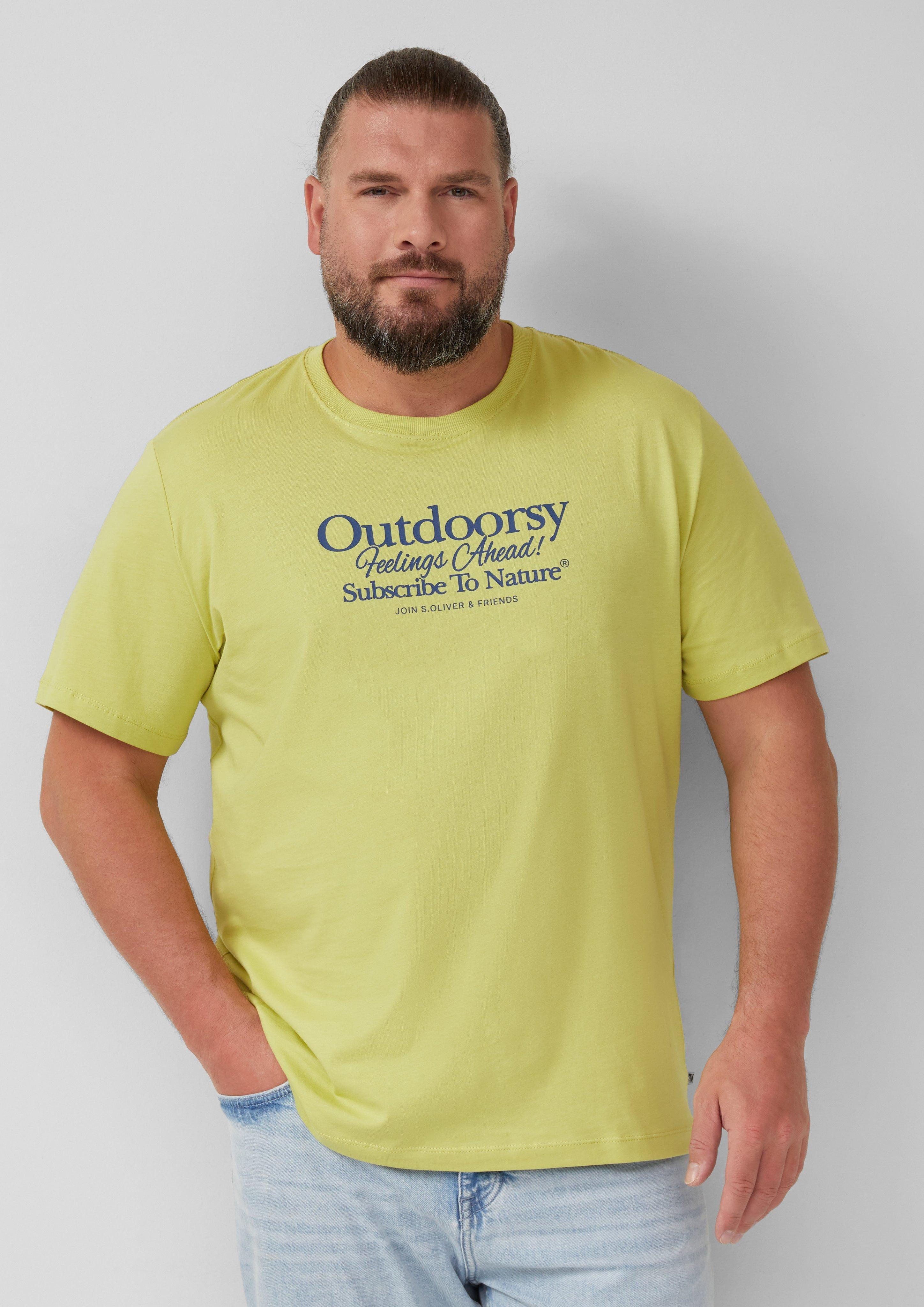 s.Oliver Kurzarmshirt Baumwoll-T-Shirt mit Frontprint günstig online kaufen
