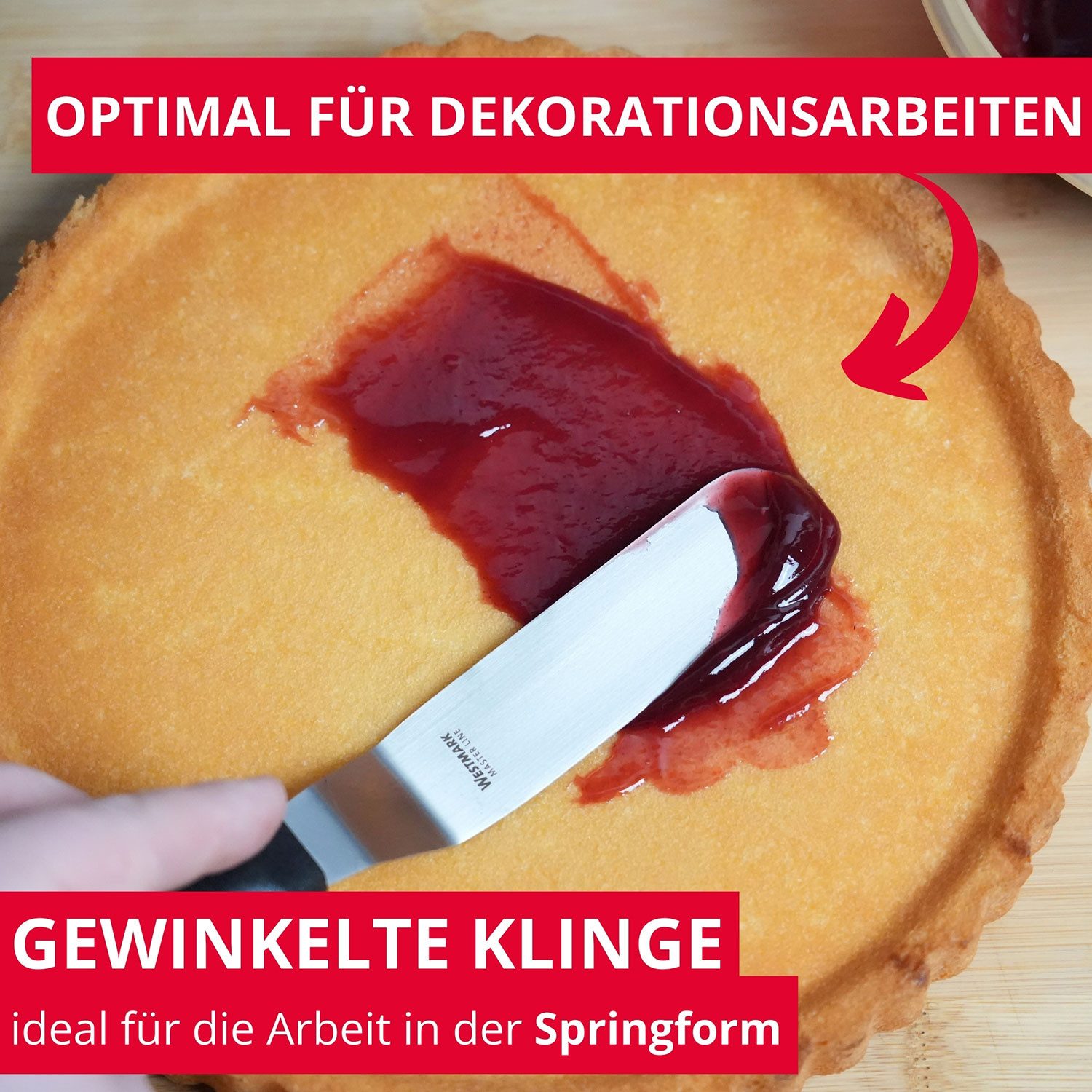 WESTMARK Winkelpalette Gewinkelt, Flexibel, Länge: 29,5 cm, Profi-Winkelpalette/Konditorenmes