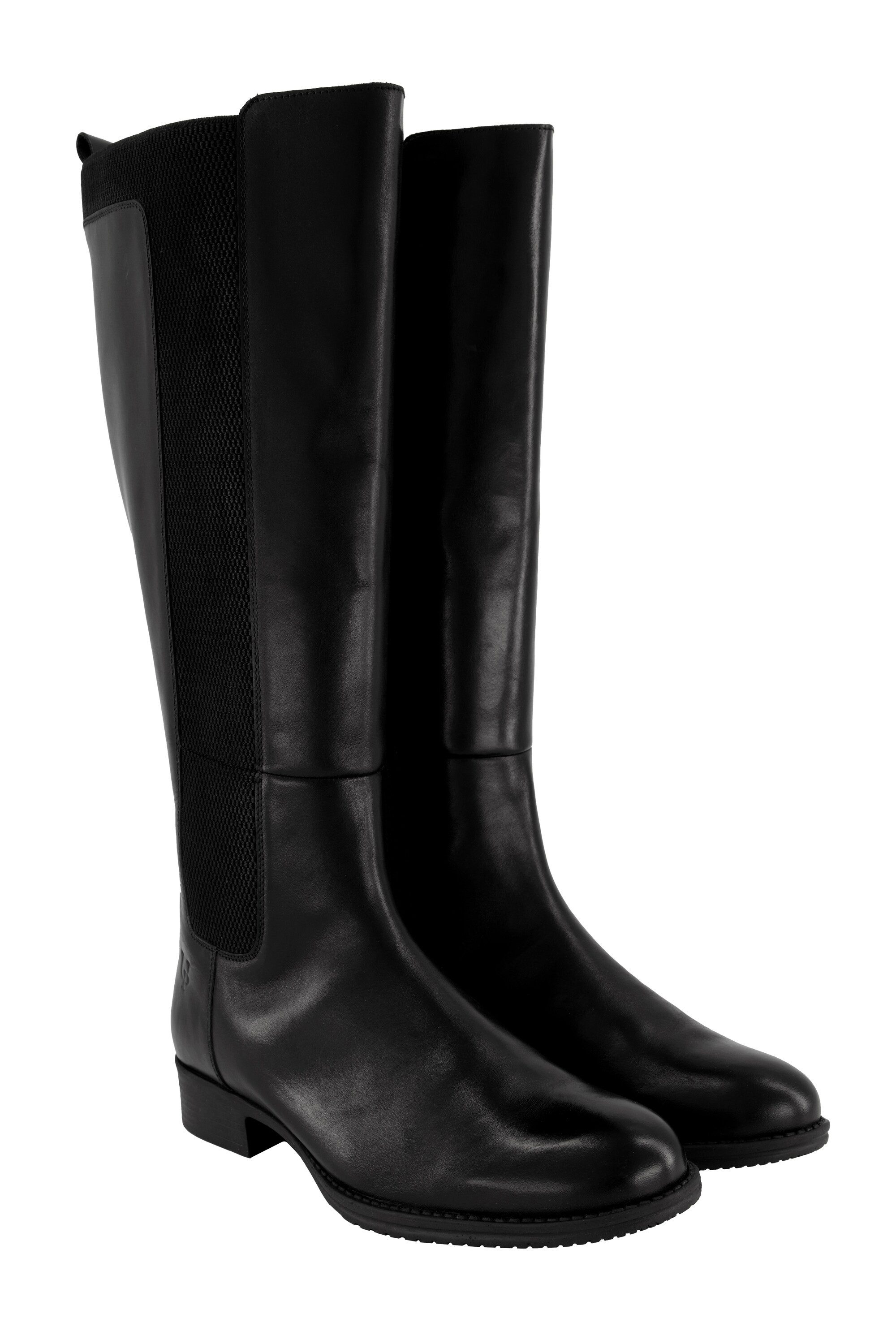 Ulla Popken Lederstiefel XL-Schaft Stretcheinsatz Weite H Stiefel günstig online kaufen